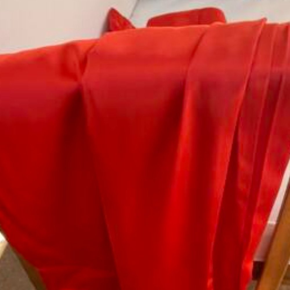 RED High Waist Satin Pants - Picture 9 of 12